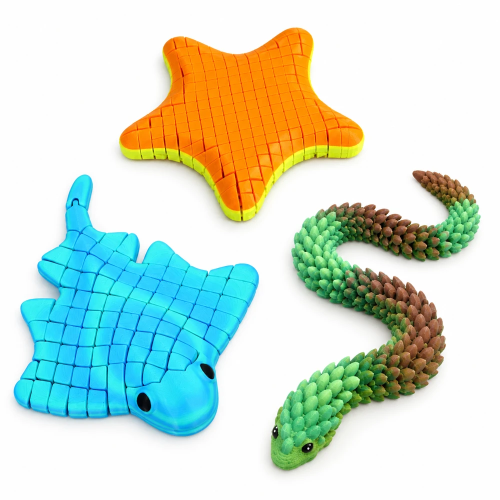 A mix of individual fidget toys